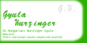 gyula wurzinger business card